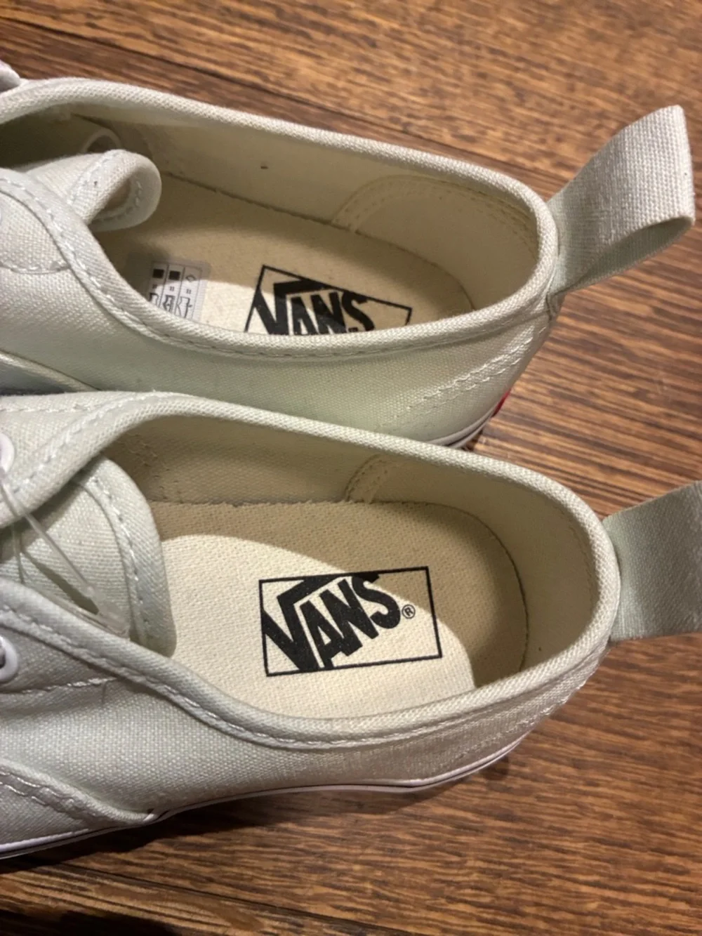 NWOT Vans Low-Top Canvas Sneakers in Pale Mint and White - Picture 2 of 6